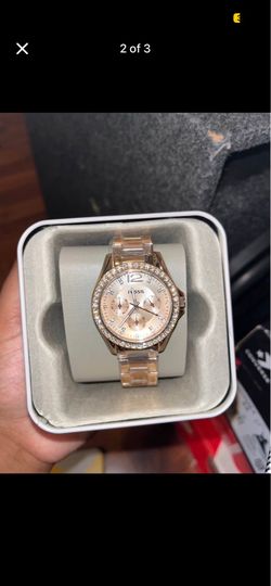 Fossil Rose Gold Tone Crystal Watch