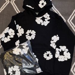 Denim Tears Black White Hoodie