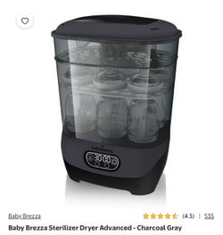 Baby Brezza Sterilizer Dryer Advanced Charcoal Gray