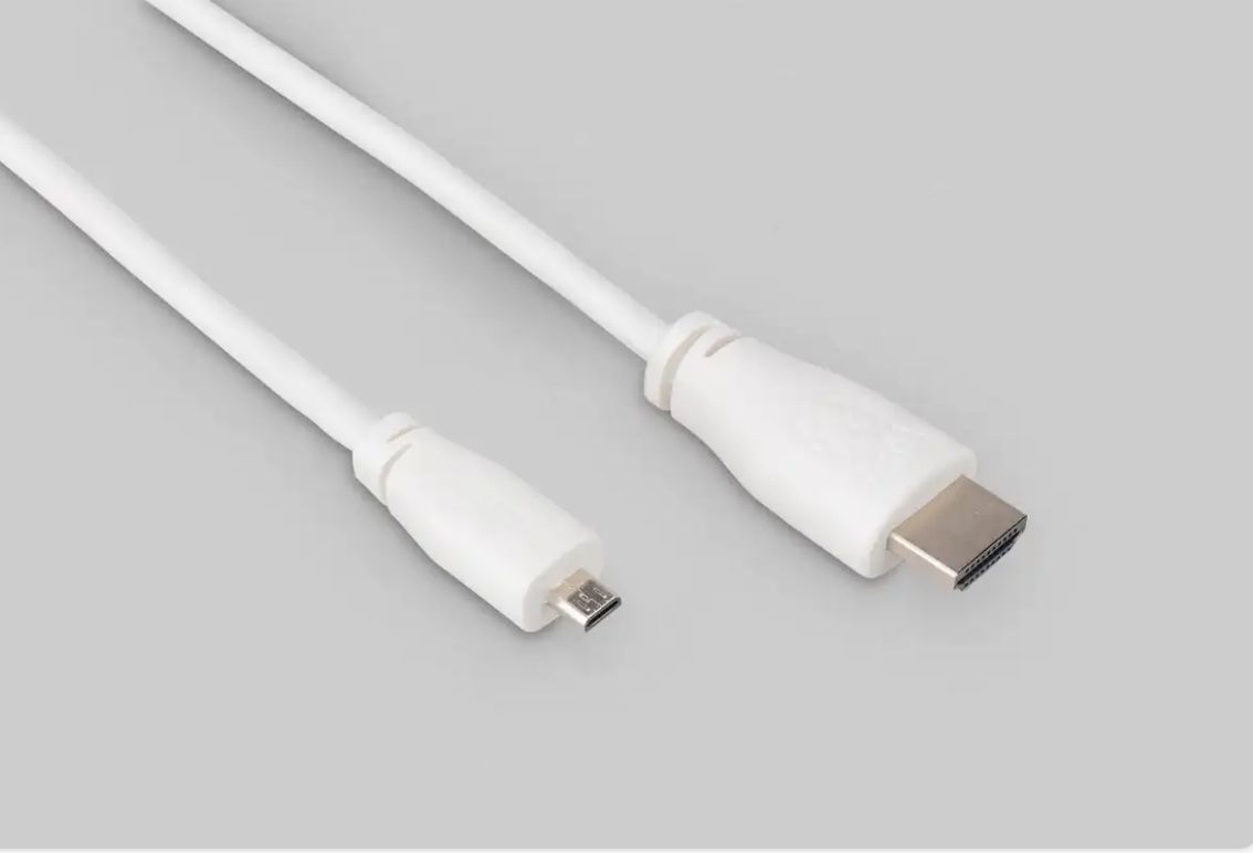 Micro HDMI® to HDMI® Cable The official Raspberry Pi micro HDMI to standard HDMI (A/M) cable designed for the Raspberry Pi 4 computer