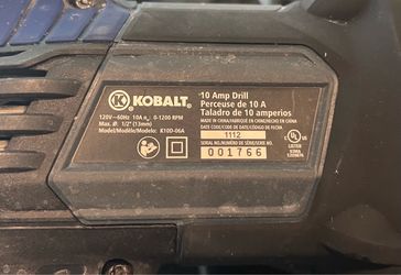 Kobalt 10 amp drill -good condition