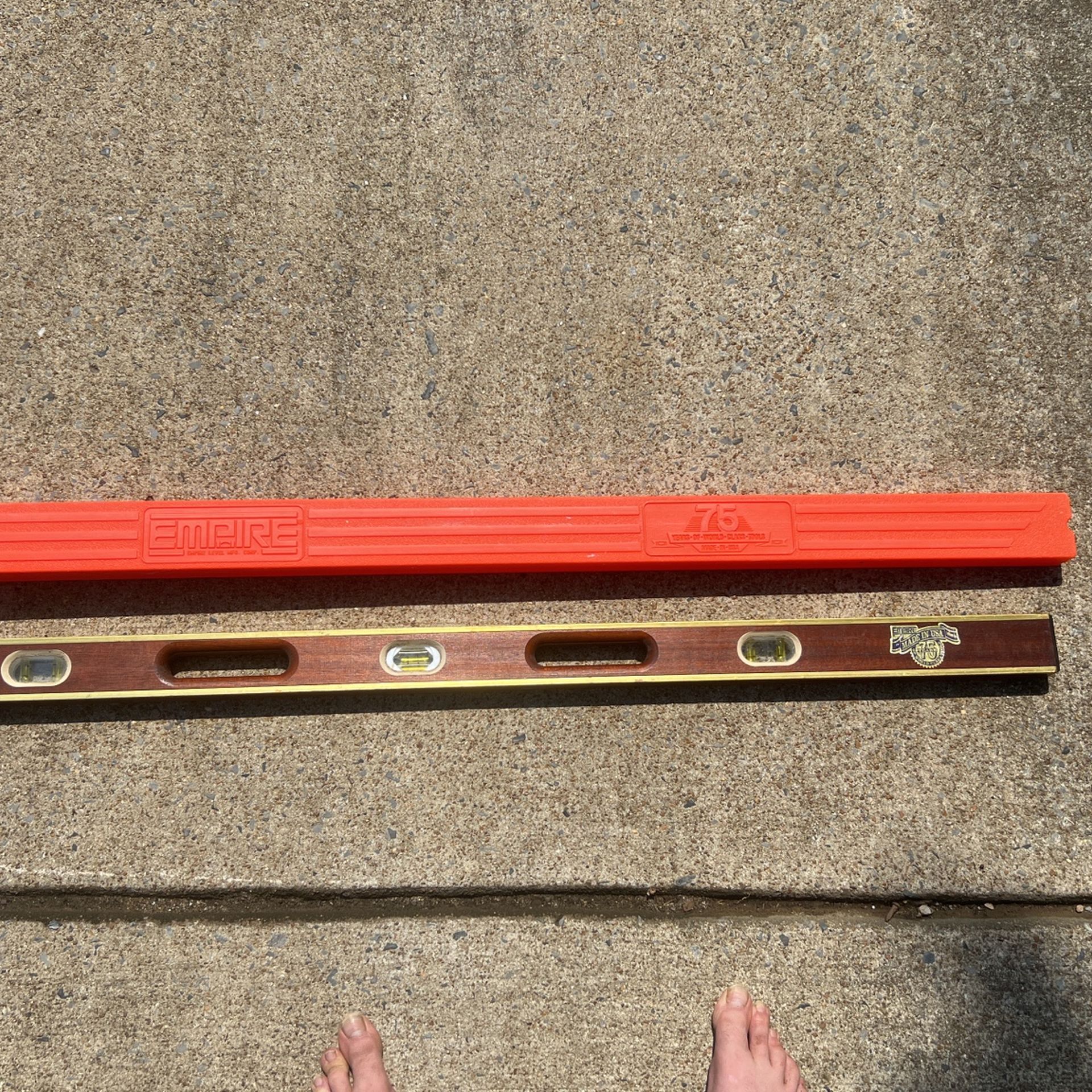 Vintage Empire - American Level - Wood  Brass Bound, 48” All good  bubbles.Perfect Work
