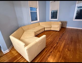 Stunning 3 Piece Octagon Bernhardt Sofa Sectional Mid-Century Modern