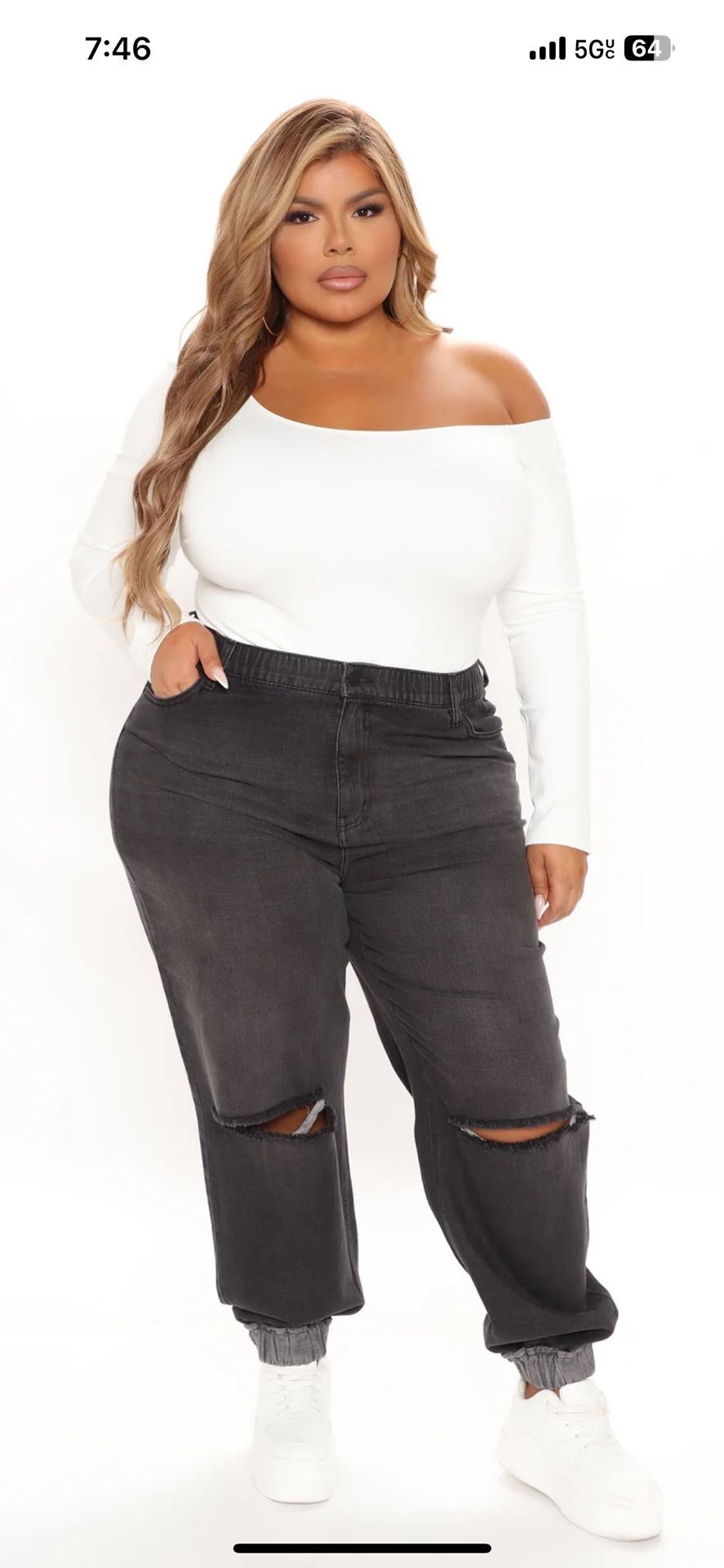 Knee Slit Joggers ! Size 18P