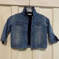 First impressions boys snap buttons sherpa lined Jean jacket 24 month