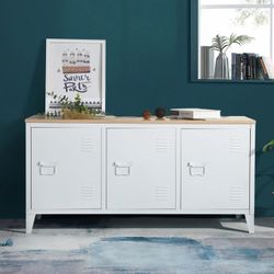 Homy Casa Matapouri 47" TV Stand 3 Door Storage Cabinet Modern Sideboard Media Console