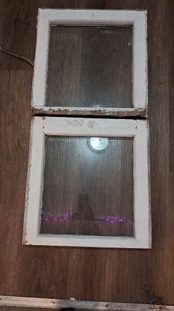 Antique Single Pain Wood Framed Window