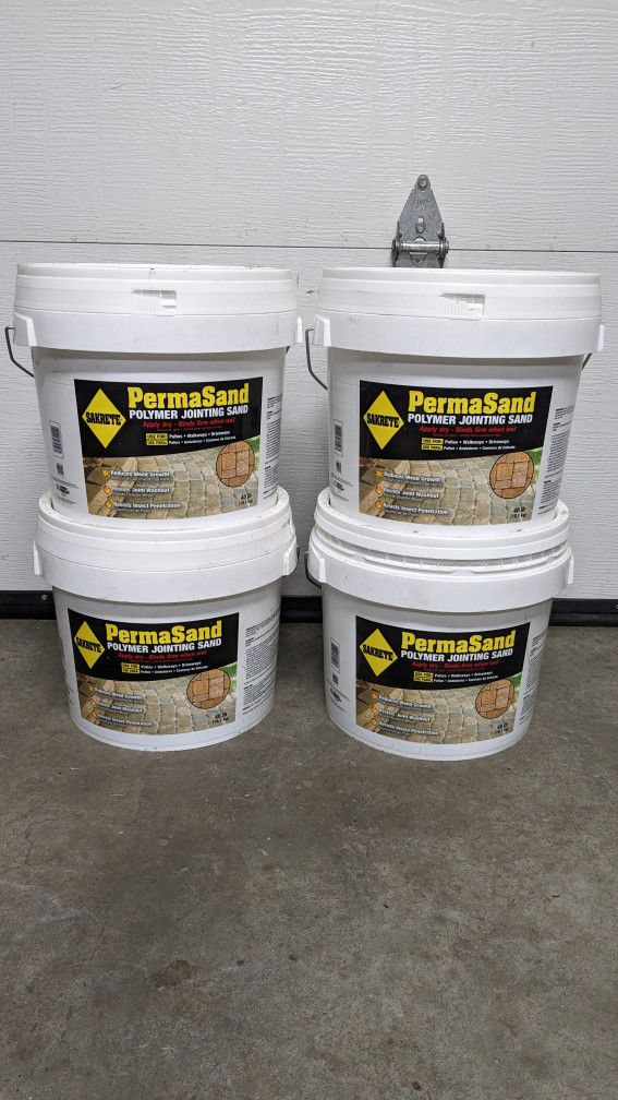 PermaSand Polymer Jointing Sand.  Four 40lb Tubs