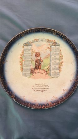 1914 plate  B. Mann pure Food Grocery