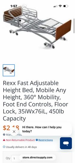 Rexx hydraulic hospital bed