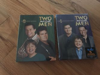 seasons 3 and 4 Two and a Half Men never opened. $5.00 each.