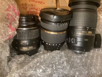 2 Nikon Zoom Lenses + 1 Tamron Zoom Lens