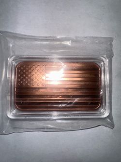 1 Troy Oz .999 Fine Copper American Flag Bars – 3 Available