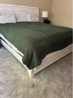 Cal King Bed-frame with mattress