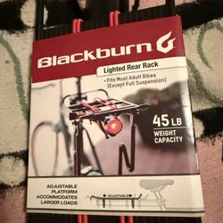 Bicycle Rear Rack Adjustable Aluminum Alloy Rack With Built In Light. 