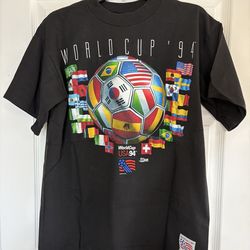 Vintage World Cup USA’94 Salem Sportswear T-shirt Blacl Medium Brand New
