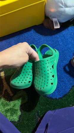 Green Kids Clog Sandals