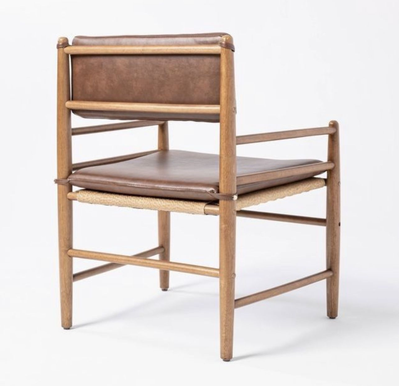 Layton Faux Leather Accent Chair with Wood Frame - Threshold designed ...