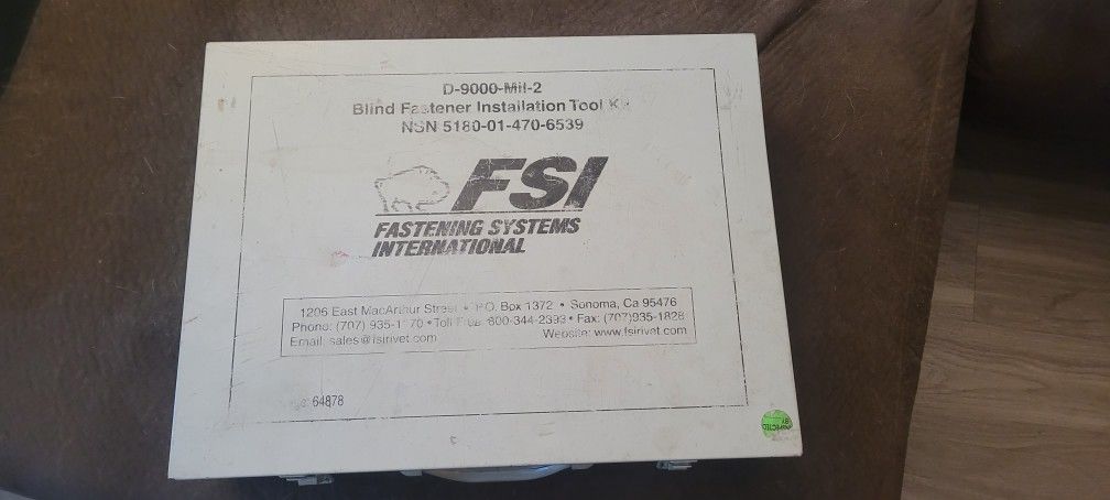 D-9000-Mil-2
Blind Fastener Installation Tool Kit