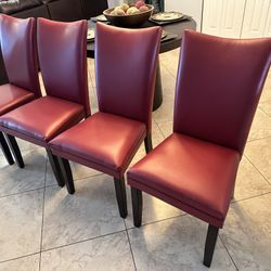 Red Dining Room Chairs 4