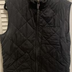 J. Crew Black Sleeveless Zipper Vest Men’s M