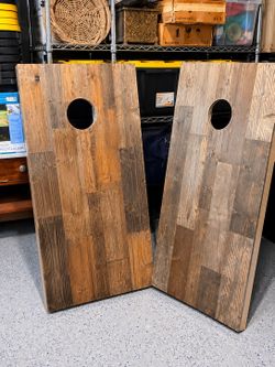Handmade Rustic Wood Cornhole Set – Regulation Size
