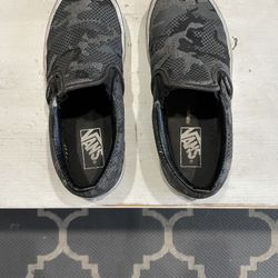 Size 13 Kids Gray Camouflage Vans