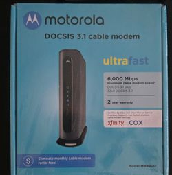 NEW Motorola MB8600 DOCSIS 3.1 Cable Modem – Sealed – Xfinity & Cox Compatible