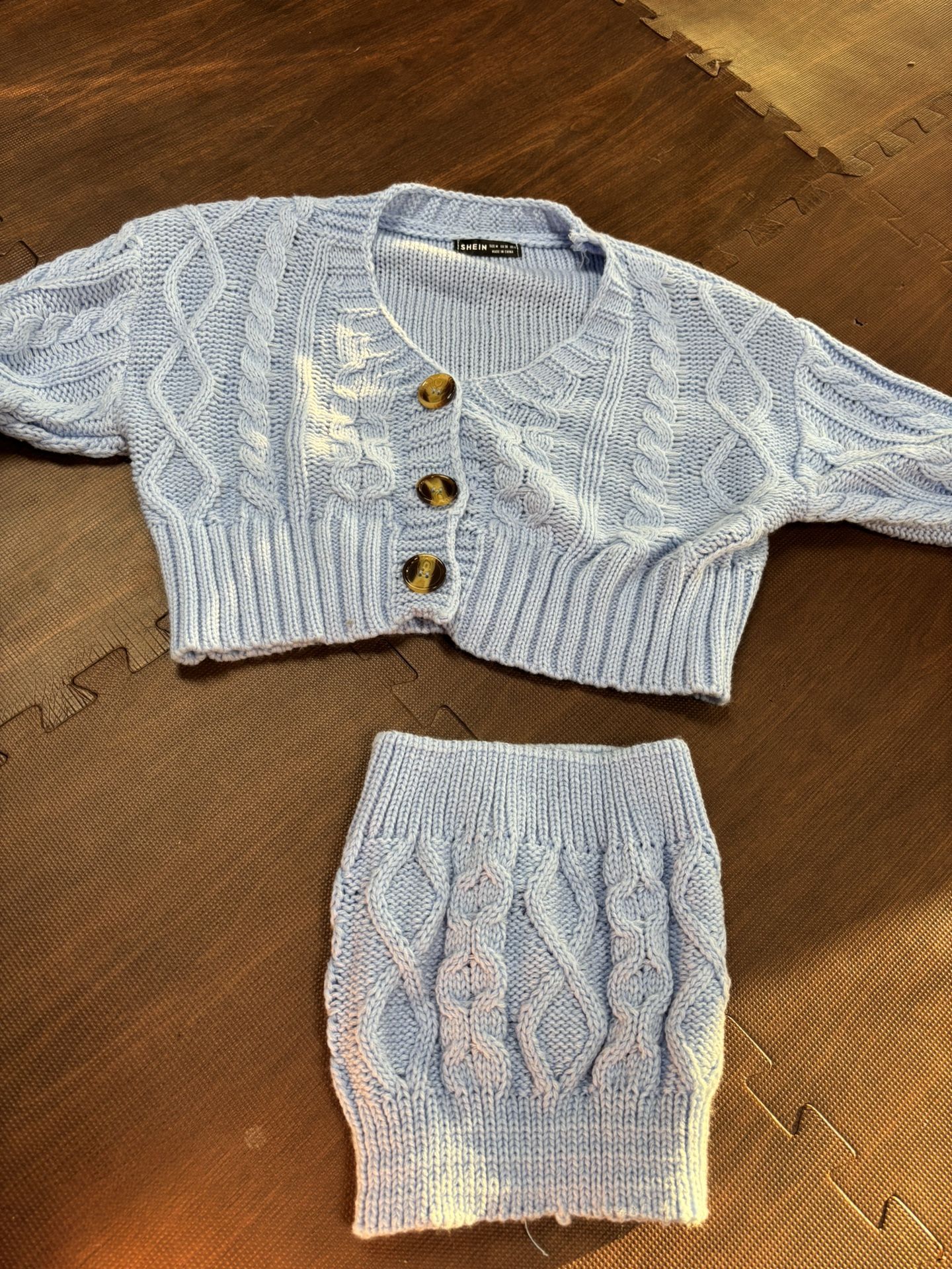 Blue Sweater Set