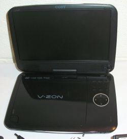 Coby V-ZON TF-DVD9109 Portable DVD Player 9" Swivel Widescreen LCD