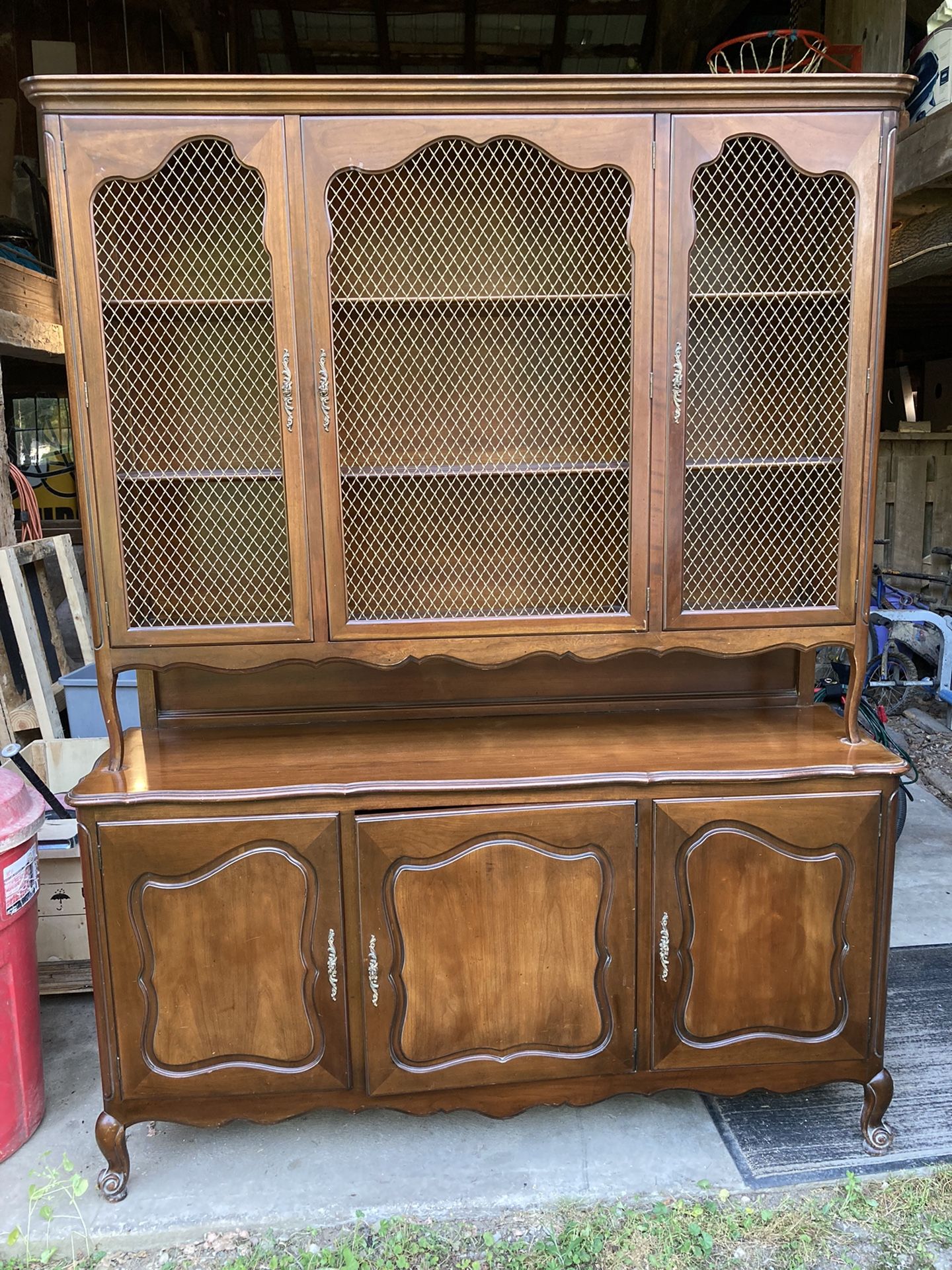 Beautiful Antique Cherry Hutch/China Cabinet 