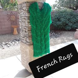 NEW WITH TAGS!  GREEN FRENCH RAGS DRESS (M/L)