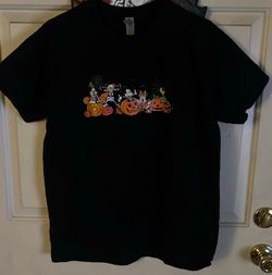 Gildan Black Halloween Mickey Mouse And Friends Unisex T-shirt Size M
