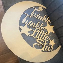 Twinkle twinkle little star wood laser cut for sale only