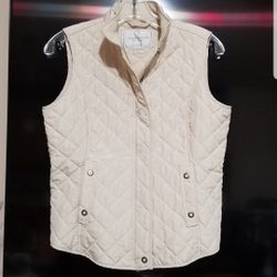 Fleece Lined Vest xsmall Beige color Worn  once Like new! 