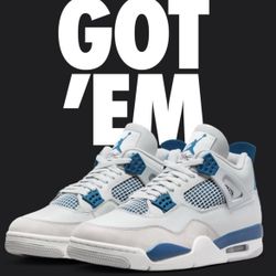 Nike Air Jordan Retro 4 Size 11 “ Industrial Blue “ Brand New With Receipt . 