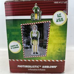 Gemmy 6 ft. Pre-lit Inflatable Excited Buddy the Elf Airblown Christmas Warner