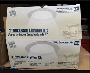 Qty 5 Lot 4” Recessed Lighting Kit. We Have 5 New New Lights With New Bulbs