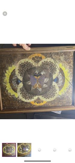 VINTAGE BUTTERFLY TRAY