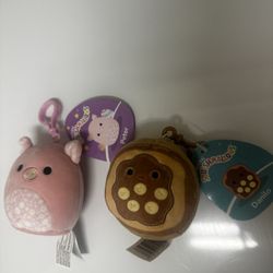 Squishmallows Keychain Banana Toast And Piggy 