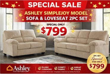 Ashley Simplejoy sofa loveseat 2pc livingroom special