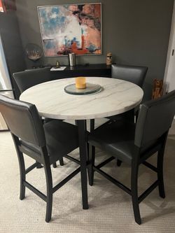Bar height dining table set
