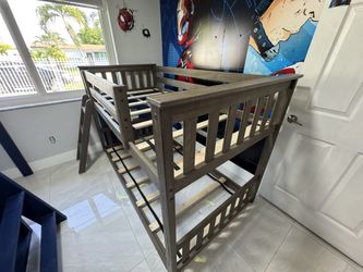 Kids Loft Bed with Ladder + Play Tent – Great Condition!