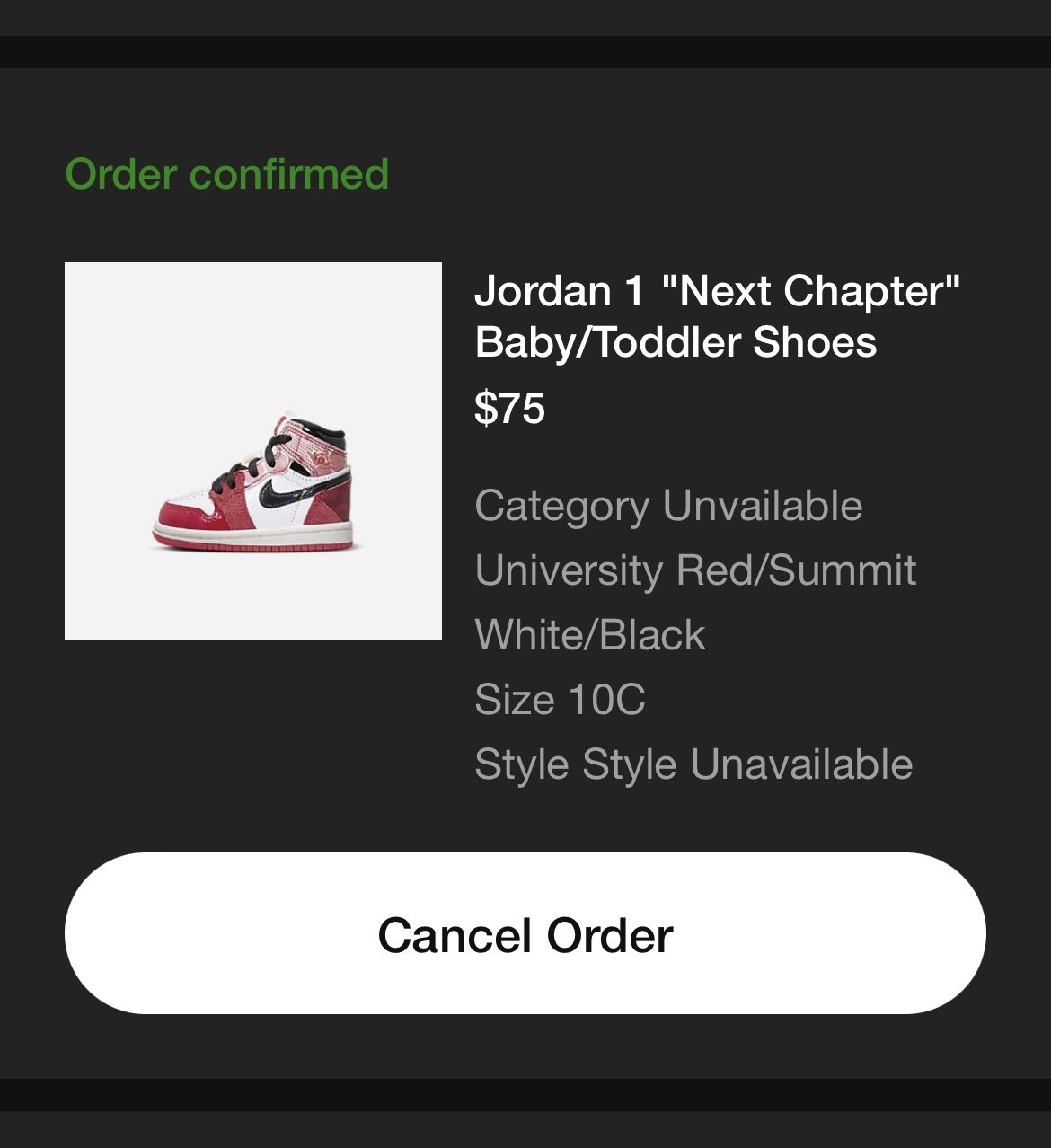 Jordan 1 X Marvel TD