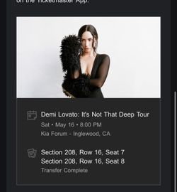 Demi Lovato Tickets 5/16