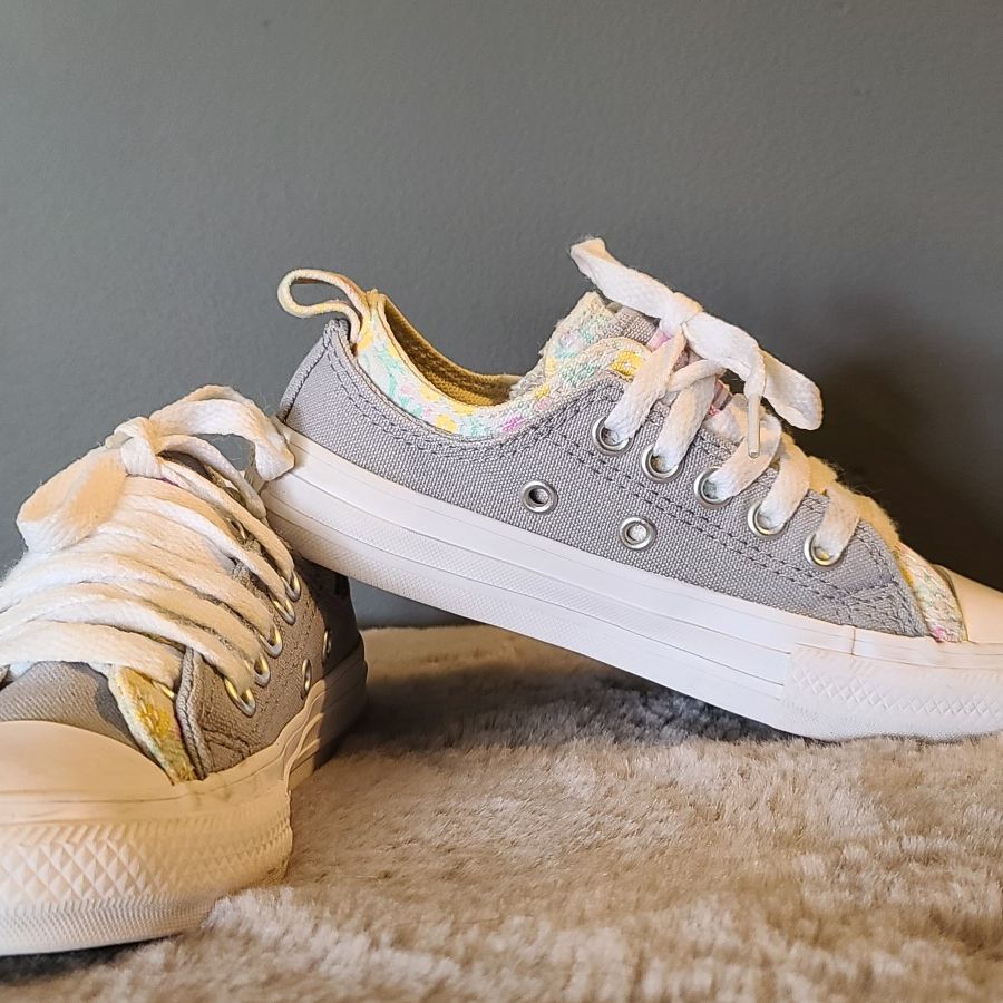 Converse CTAS Double Upper Ox Gray Lace Up Sneaker for Sale CA - OfferUp