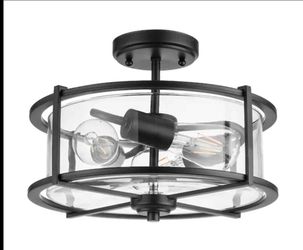Allen + Roth Buxton Creek 13-in Black Indoor Lights