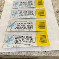 Aquarium Of The Pacific Tickets - Valid 2/24/25-2/26/25 (4 Tickets)
