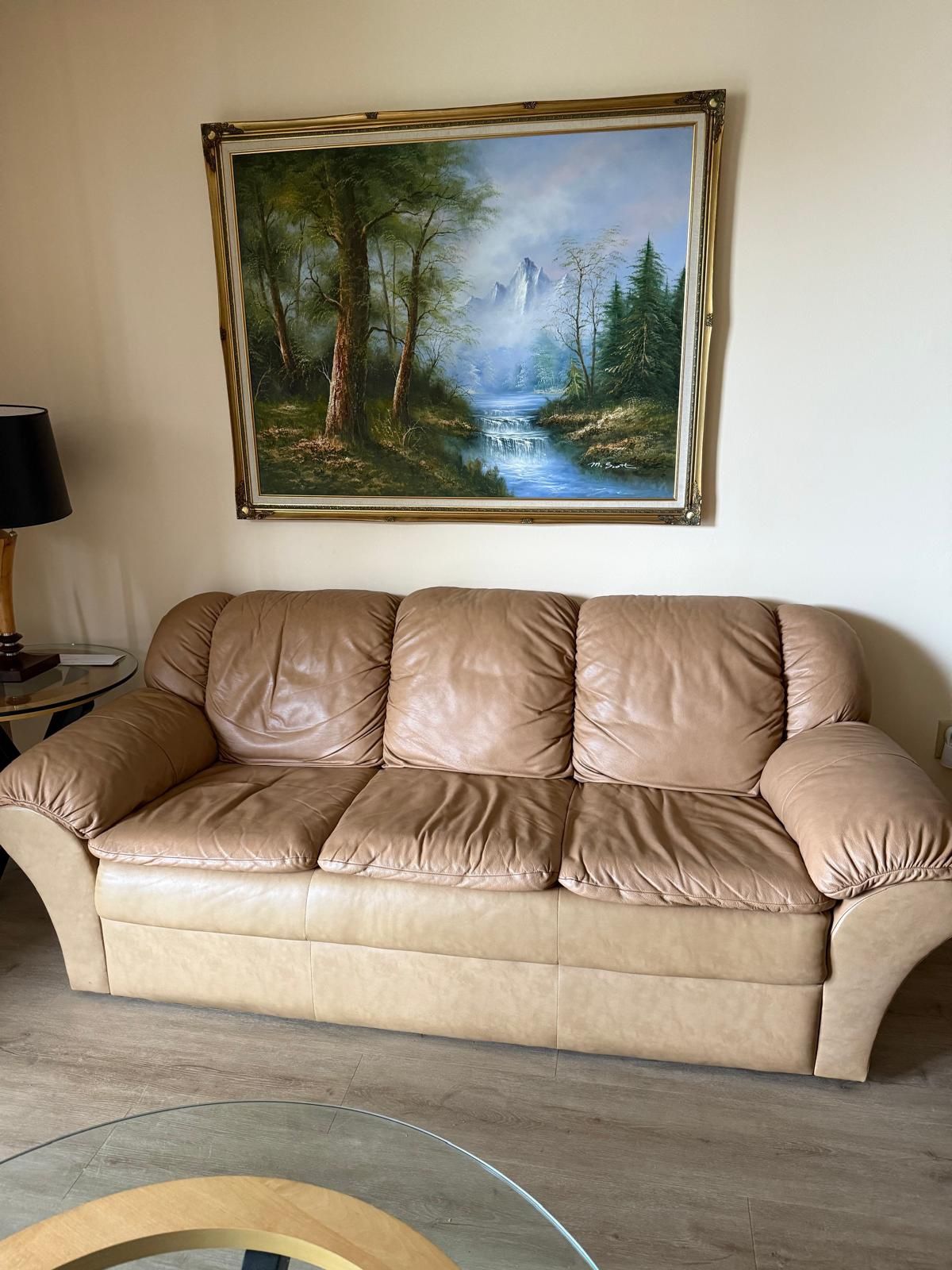 Leather Sofa + Recliner