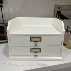 Pottery Barn Bedford Two Drawer White Desk Organizer Sold Out Everywhere